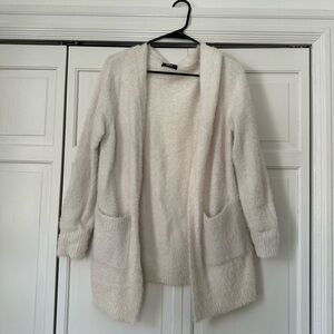 SHEIN Super Soft Cream Open-Front Cardigan